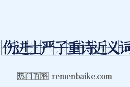 伤进士严子重诗近义词是什么意思的图片